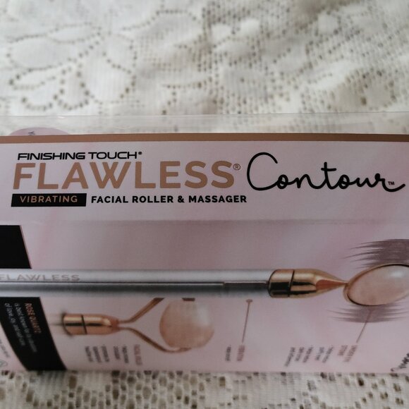 FINISHING TOUCH FLAWLESS CONTOUR ROSE QUARTZ| VIBRATING FACIAL ROLLER & MASSAGER - Picture 6 of 7